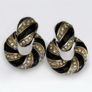 Vintage clip on earrings in the style of Kenneth J Lane